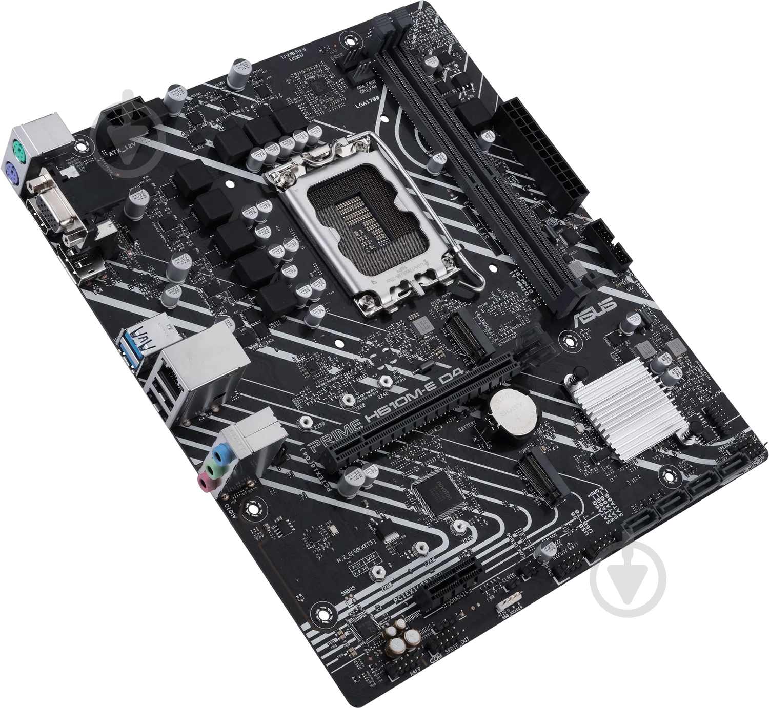 Материнская плата Asus PRIME H610M-E D4-CSM (Socket 1700, Intel H610, micro ATX) - фото 3