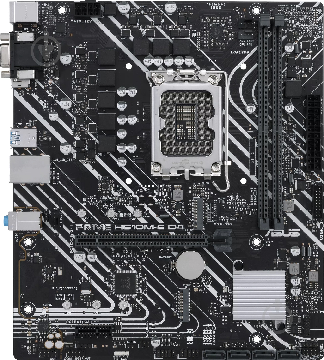 Материнская плата Asus PRIME H610M-E D4-CSM (Socket 1700, Intel H610, micro ATX) - фото 1