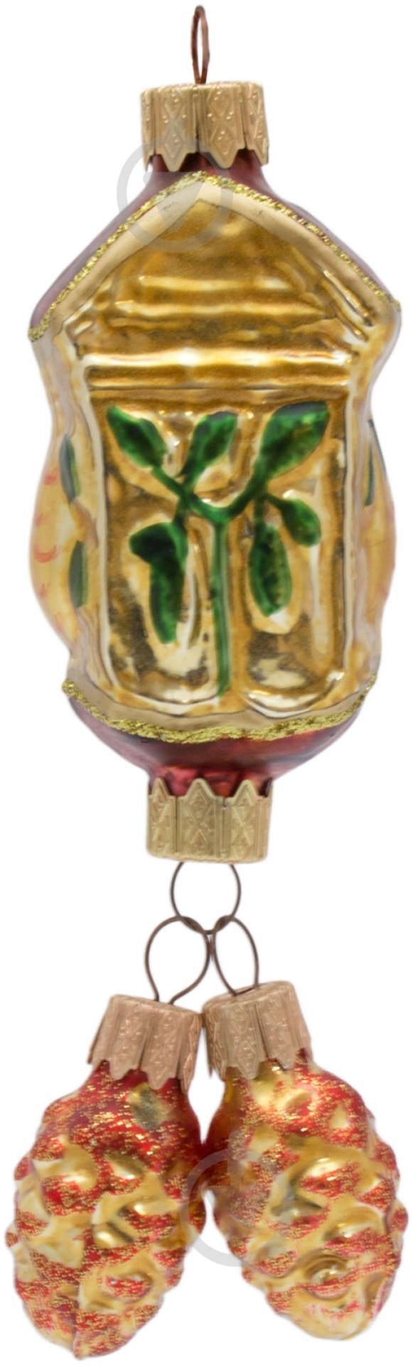 Елочная игрушка Часики с шишками 15 см - фото 2