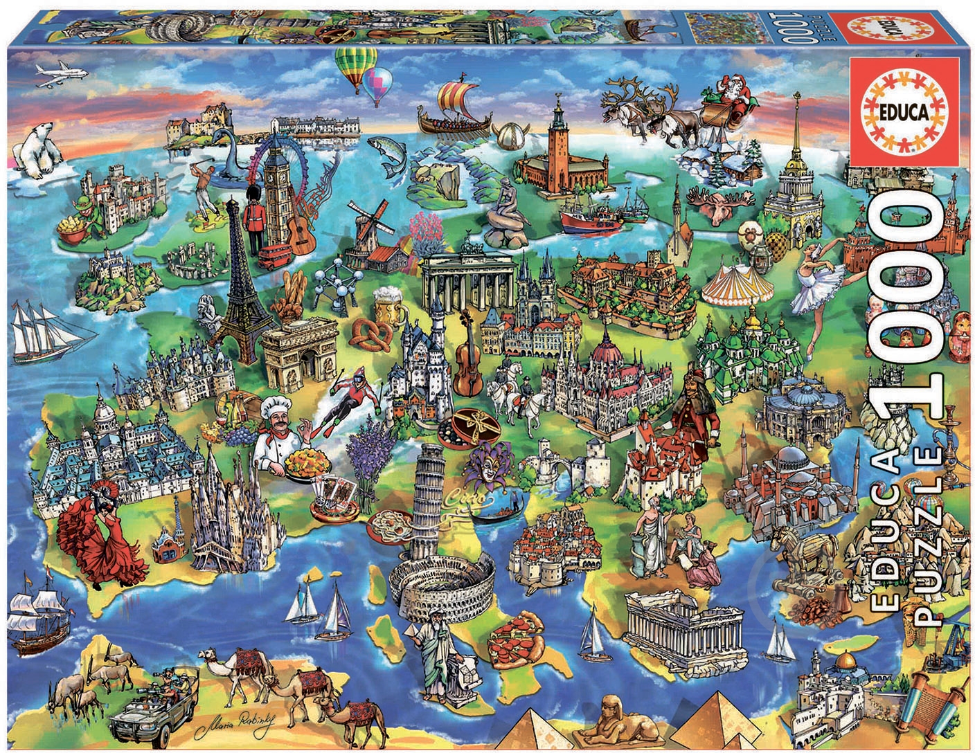 Пазл Educa Интересная Европа EDU-16752 - фото 1