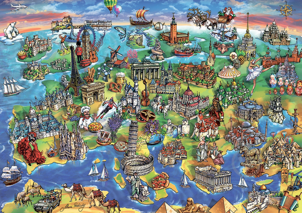 Пазл Educa Интересная Европа EDU-16752 - фото 2