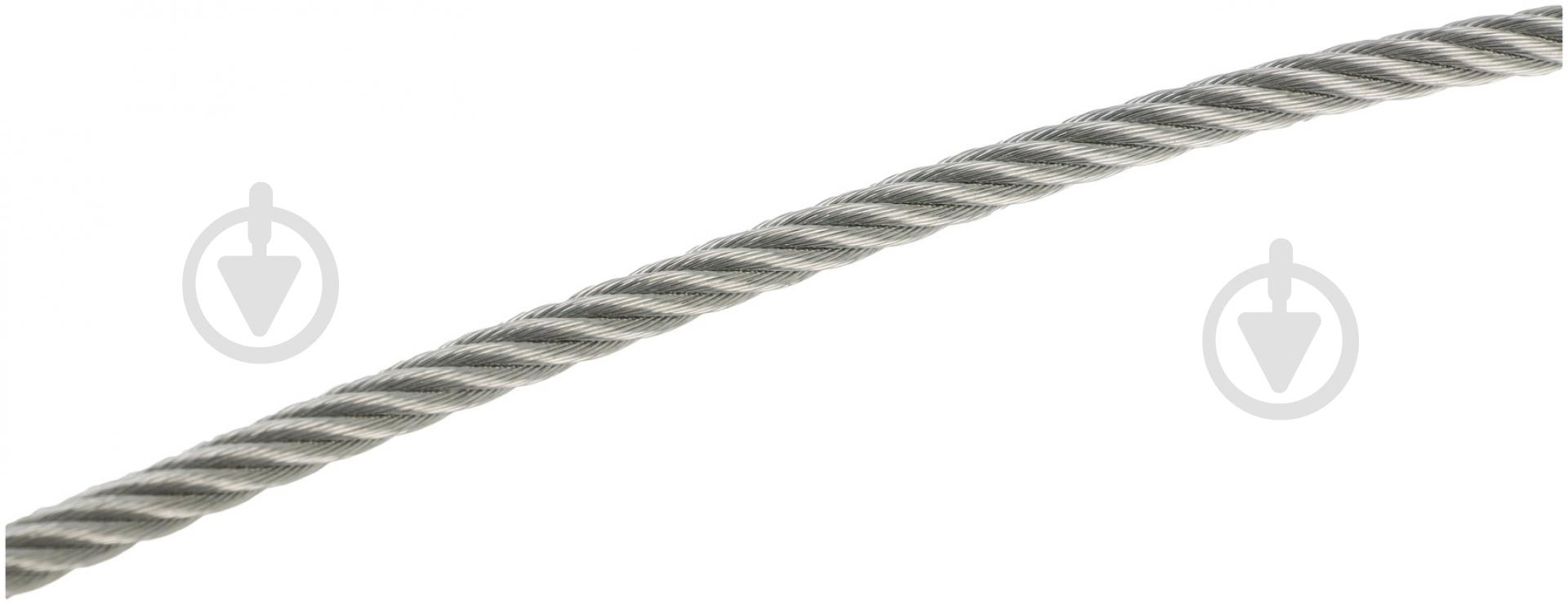 Трос оцинкованный (6x19) белый цинк snapt D=6 мм 10 пог. м DIN 3060 - фото 1