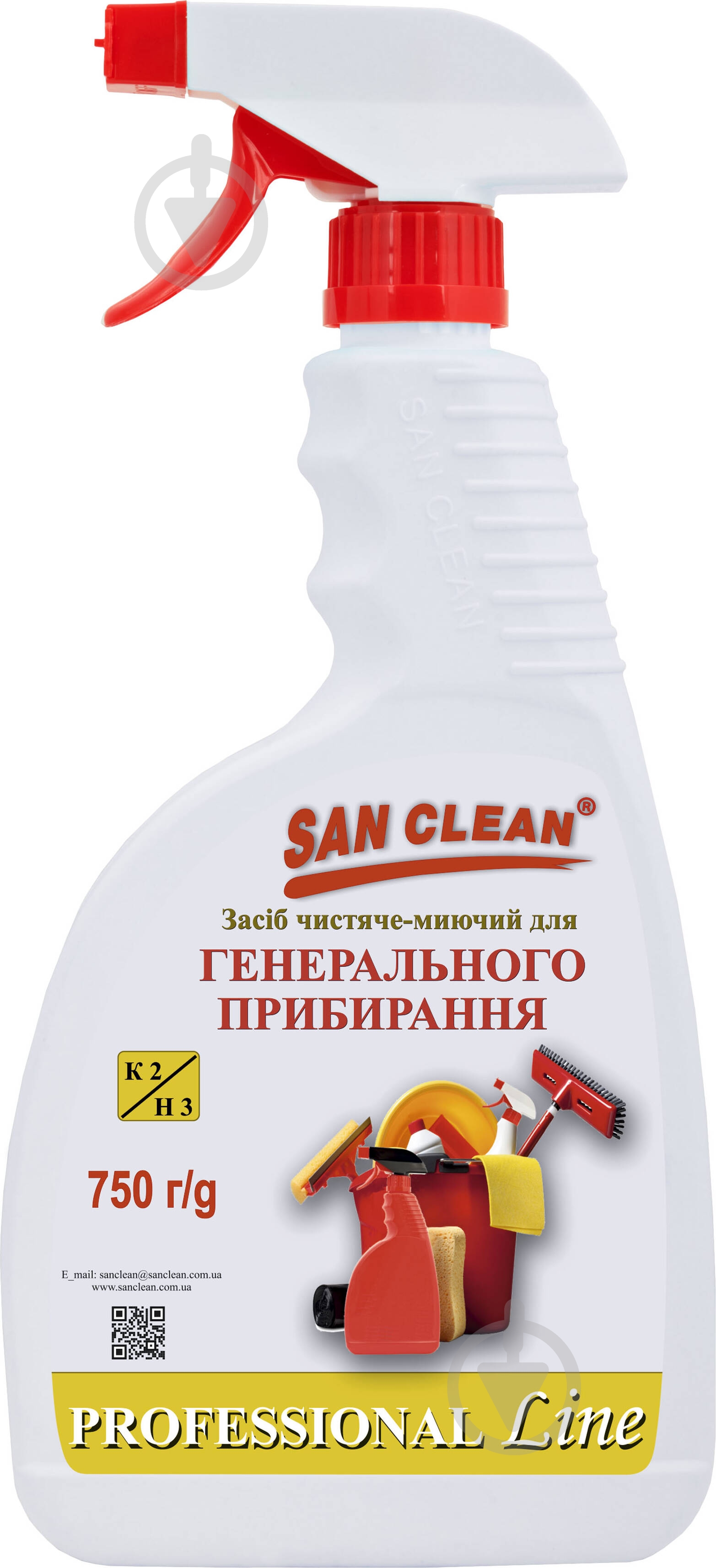 Засіб SAN CLEAN PROF Line Генеральне прибирання 0,75 л - фото 1 Засіб SAN CLEAN PROF Line Генеральне прибирання 0,75 л - фото 1