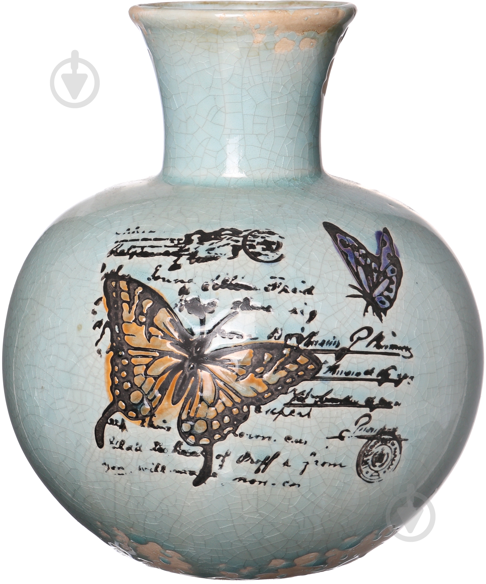 Ваза керамическая Бабочка 23 см 23 см голубая HG02734F0-H7634 - фото 1 Ваза керамическая Бабочка 23 см 23 см голубая HG02734F0-H7634 - фото 1