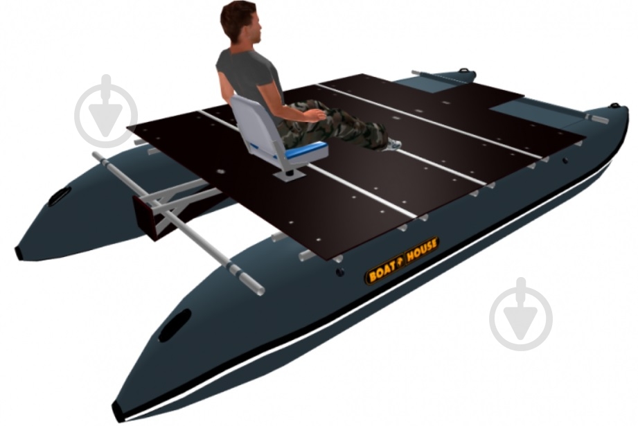 Катамаран BoatHouse надувной Sundeck 490 серый - фото 1