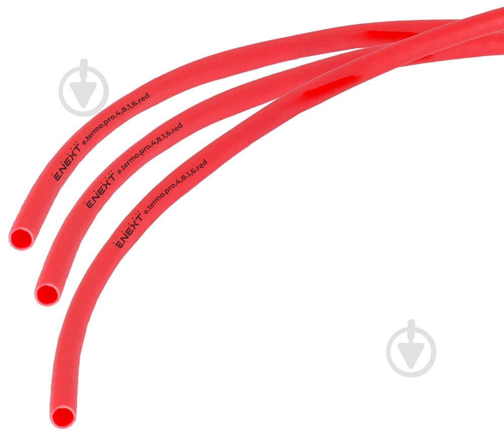 Трубка термоусаджувальна з клеєм E.NEXT e.termo.pro.4,8.1,6.red поліолефін p092011 - фото 1