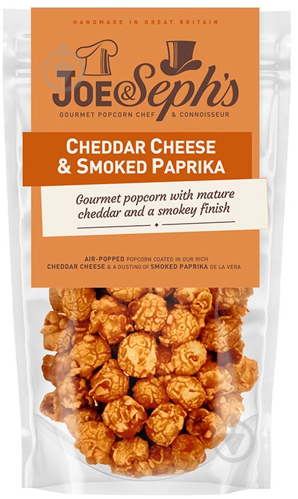 Попкорн Joe & Seph's з копченою паприкою та сиром Чеддер - фото 1 Попкорн Joe & Seph's з копченою паприкою та сиром Чеддер - фото 1