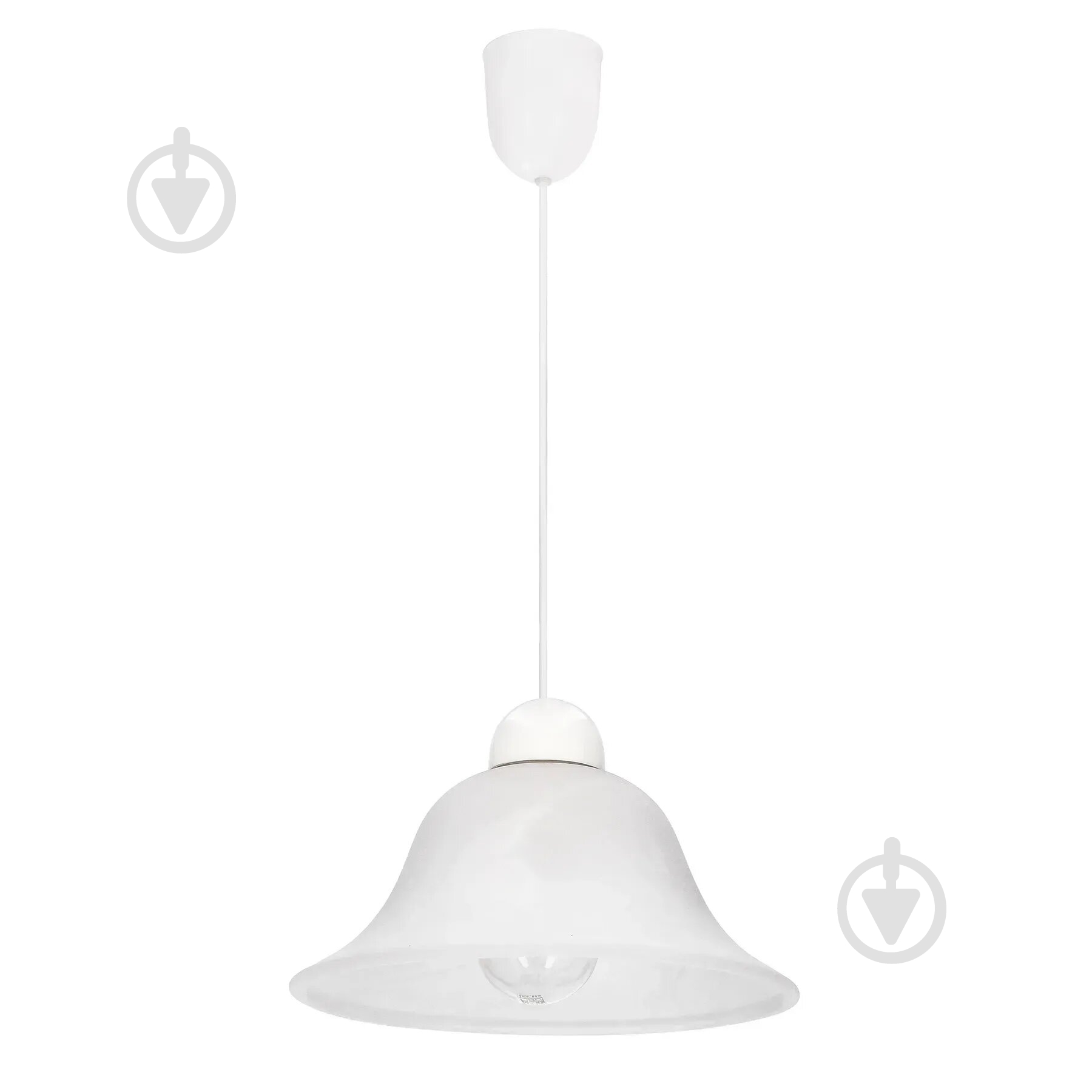 Люстра подвесная Candellux LENIS 1x60 Вт E27 белый 31-34021 - фото 1