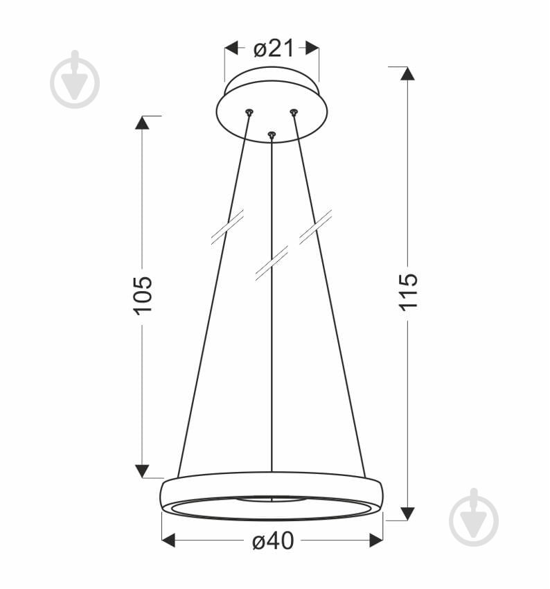 Люстра подвесная Candellux Hashim 1x22 Вт золото/прозрачный 31-28457 - фото 2