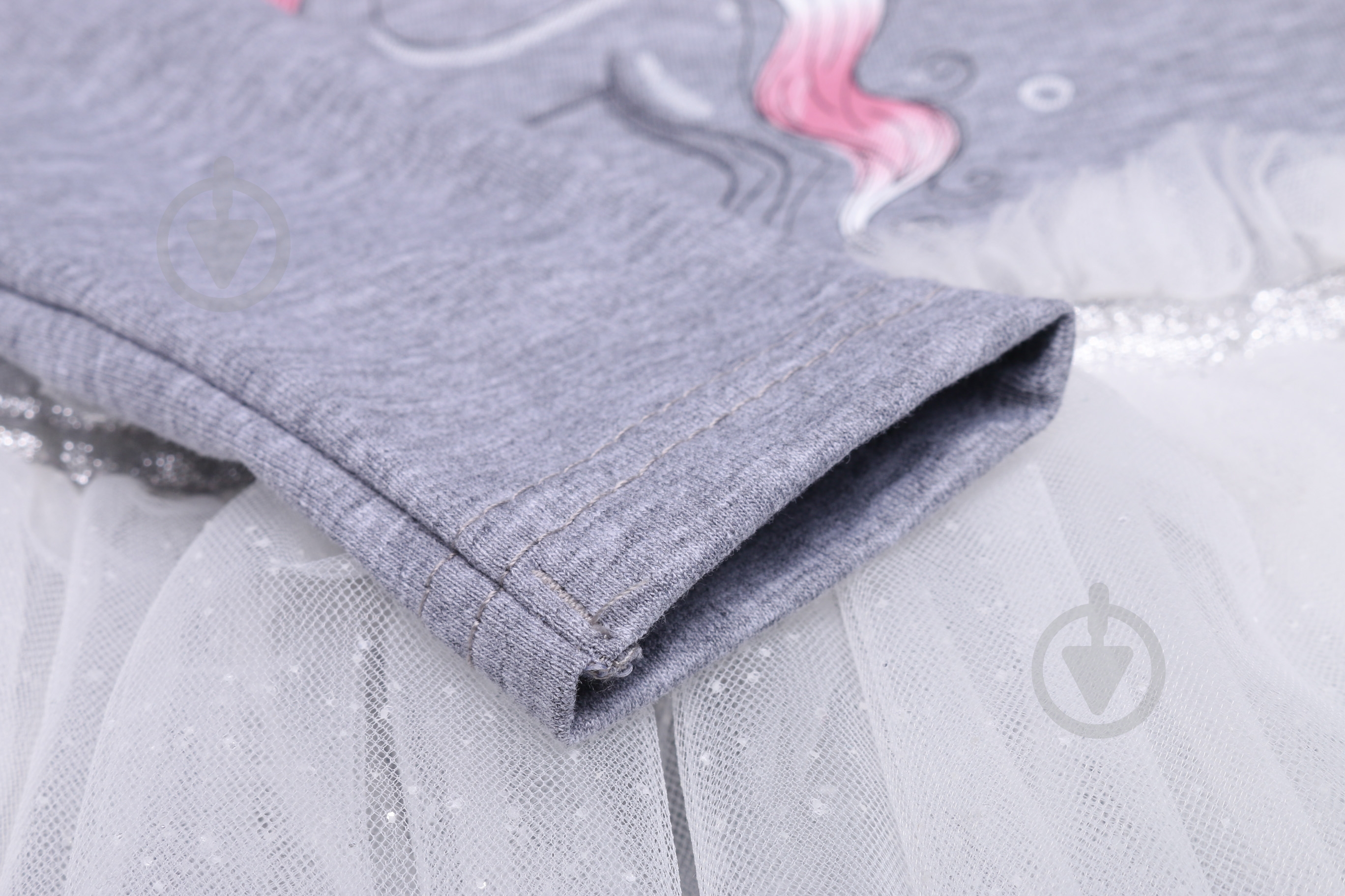 Плаття Luna Kids для девочки серый меланж - фото 4