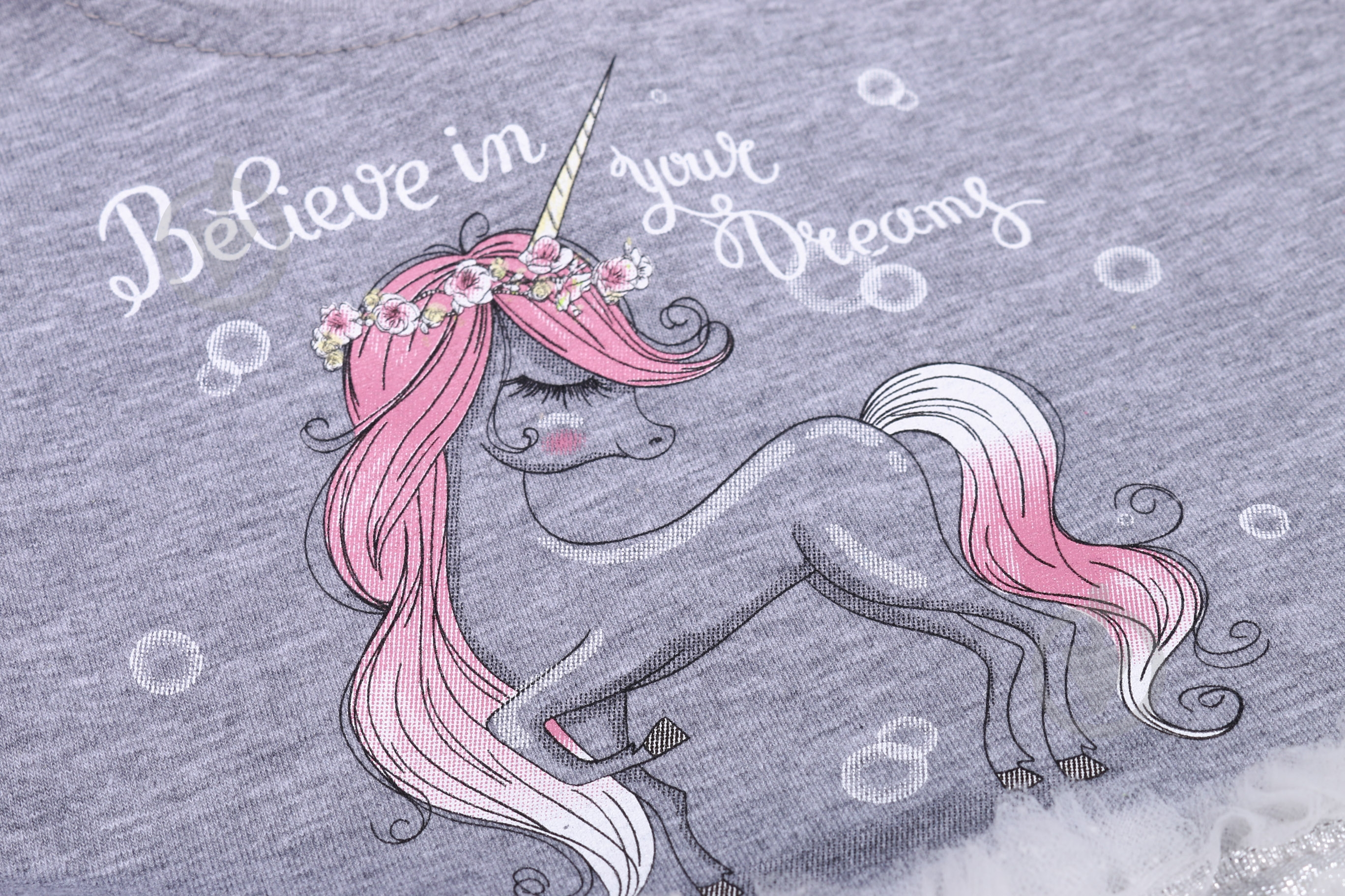 Плаття Luna Kids для девочки серый меланж - фото 5