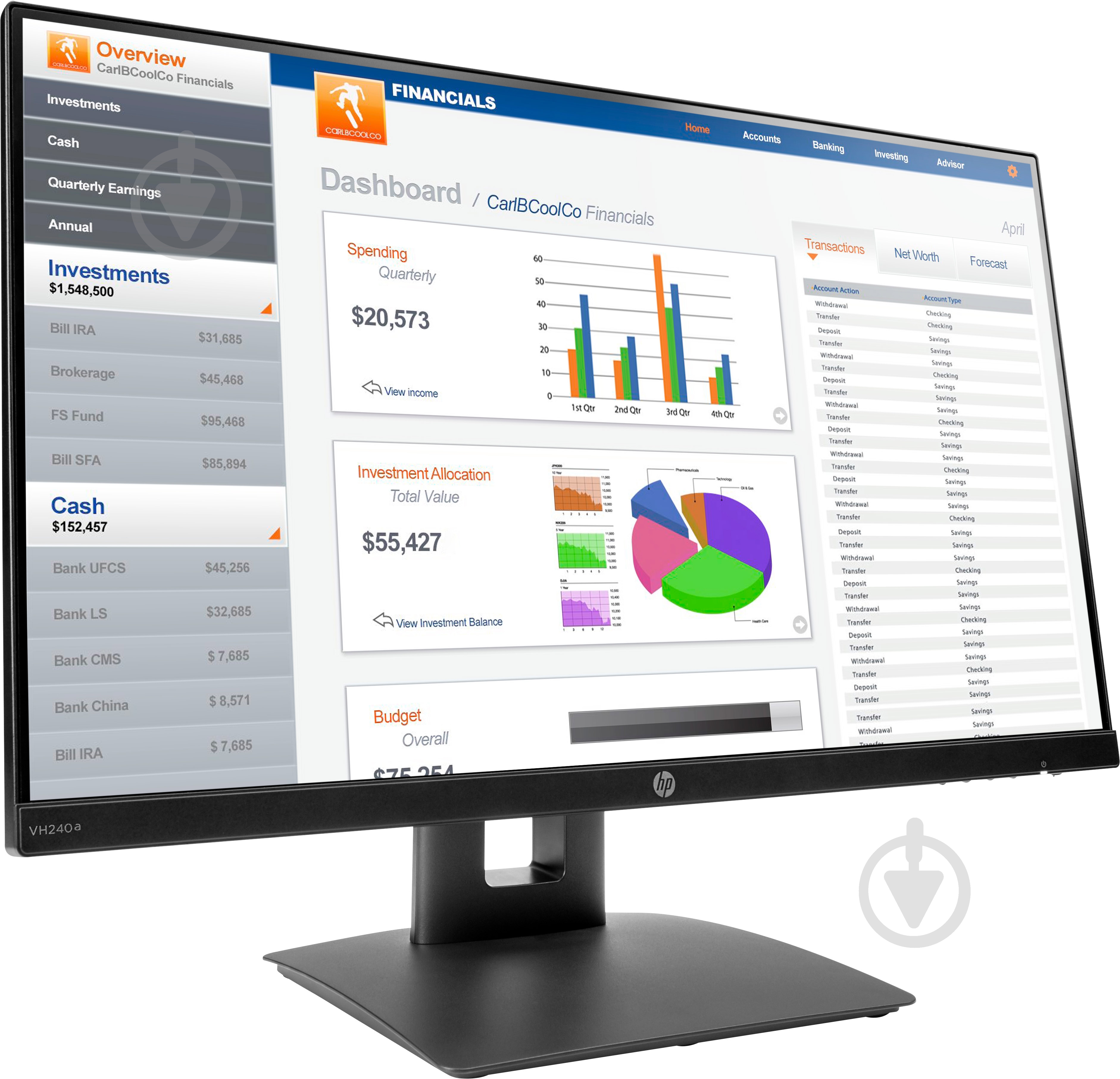 Монітор HP VH240a 23,8" (1KL30AA) - фото 2