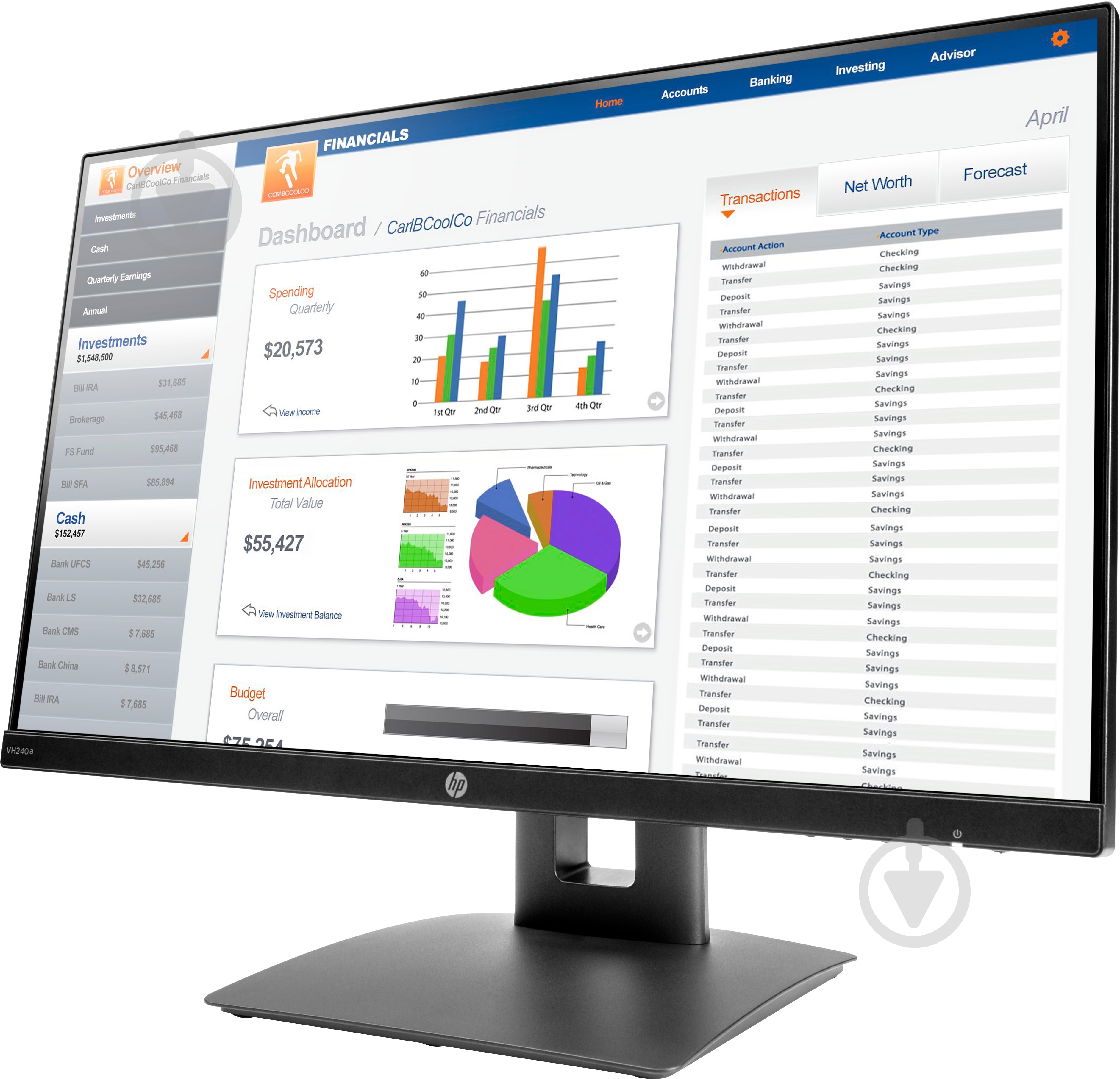 Монітор HP VH240a 23,8" (1KL30AA) - фото 3