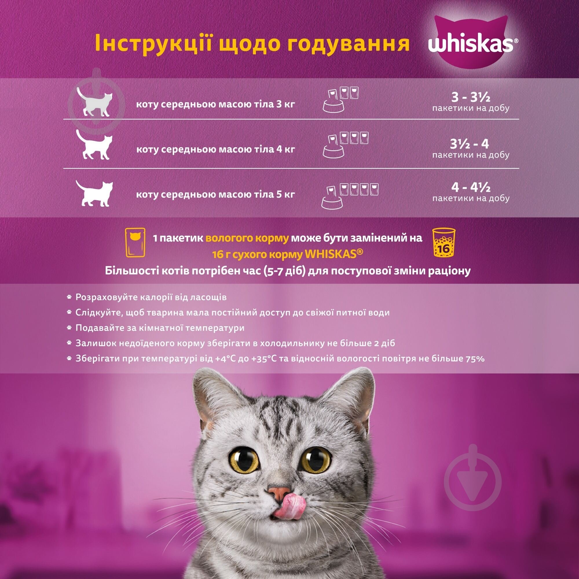 Корм влажный для котов Whiskas тунец, лосось в желе 4х85 г - фото 5