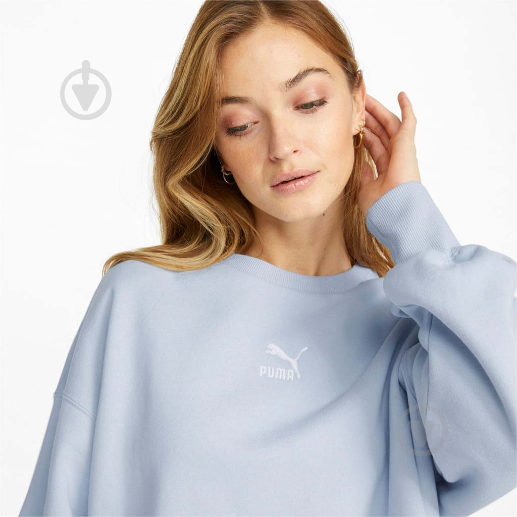 Світшот Puma CLASSICS OVERSIZED CREW 53351221 р. S блакитний - фото 4
