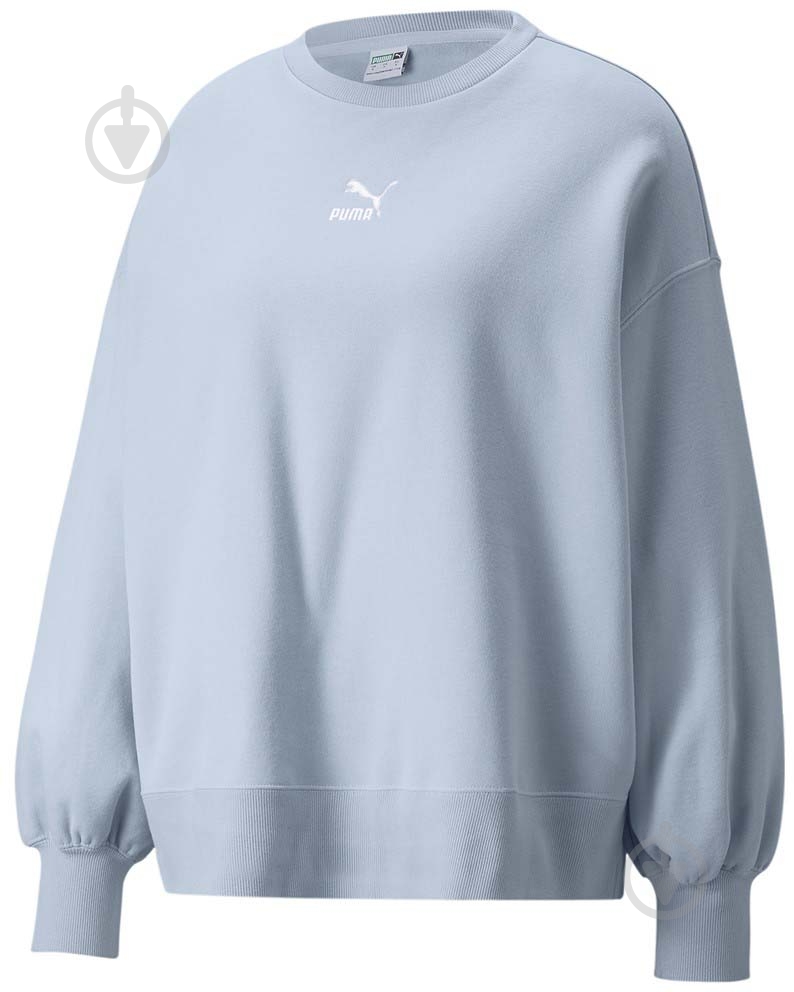 Світшот Puma CLASSICS OVERSIZED CREW 53351221 р. S блакитний - фото 5