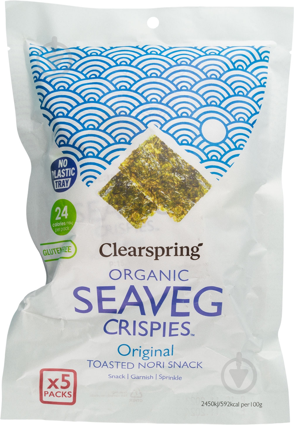 Снеки Clearspring Водоросли морские хрустящие органические 5х4 г - фото 1