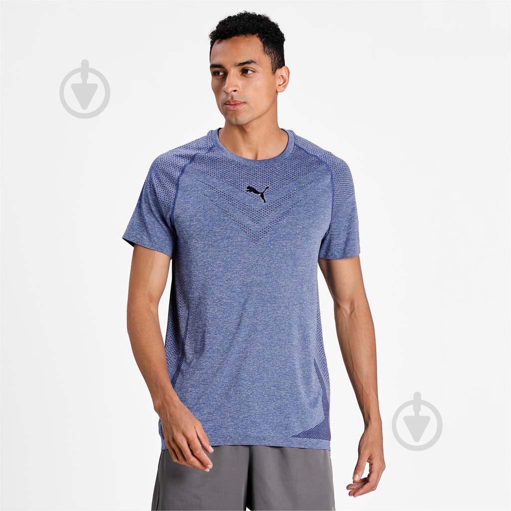 Футболка Puma TRAIN TECH EVOKNIT SS TEE 52011112 р.L фіолетовий - фото 1