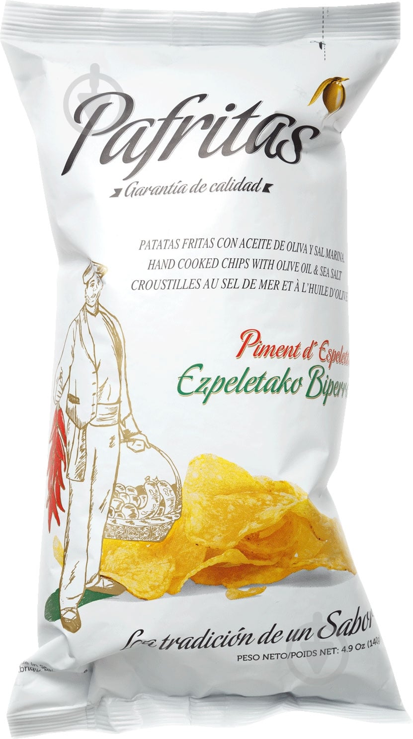 Чипсы Pafritas картофельные с перцем Эспелет 140 г - фото 1