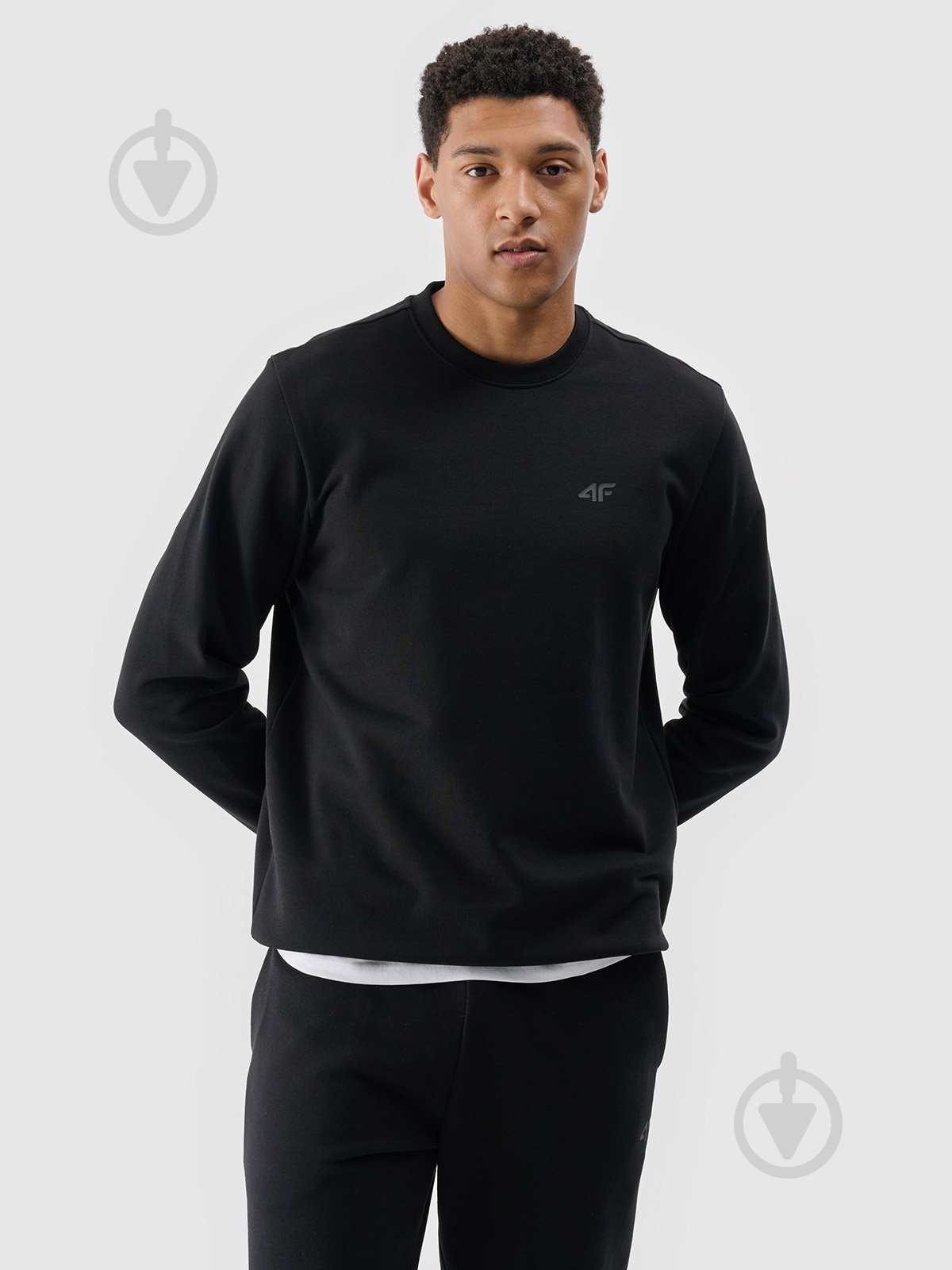 Світшот 4F SWEATSHIRT M1767 4FWMM00TSWSM1767-20S р.M чорний - фото 1
