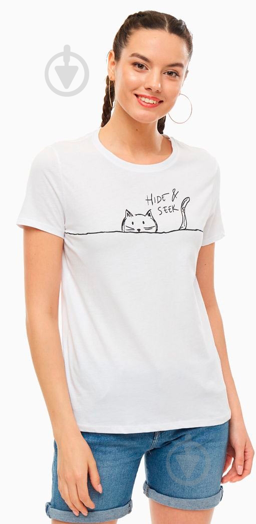 Футболка Mavi CAT PRINTED TOP 167728-620 р.XS белый - фото 2