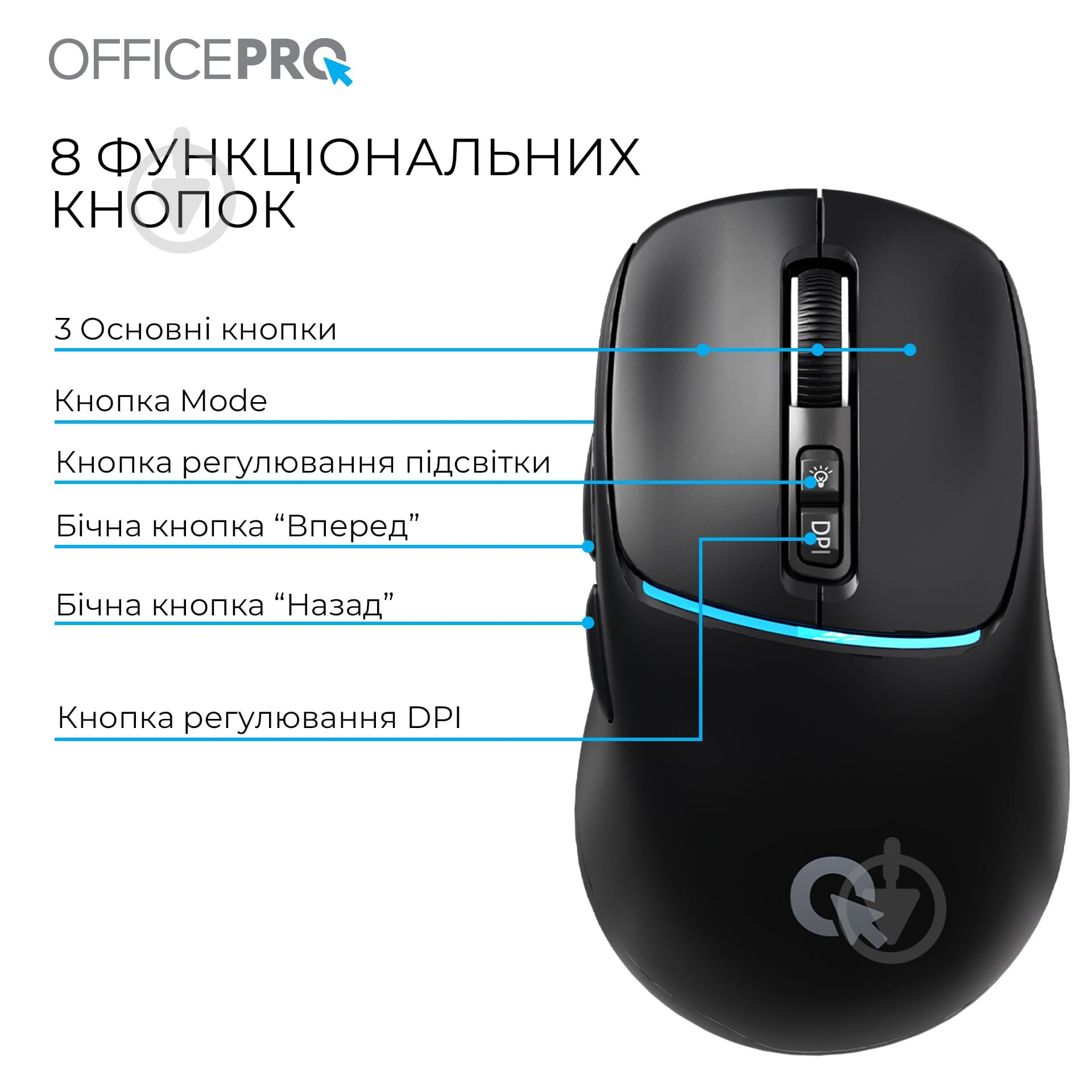 Мышка беспроводная GamePro M468B Silent Click Wireless black (M468B) - фото 10