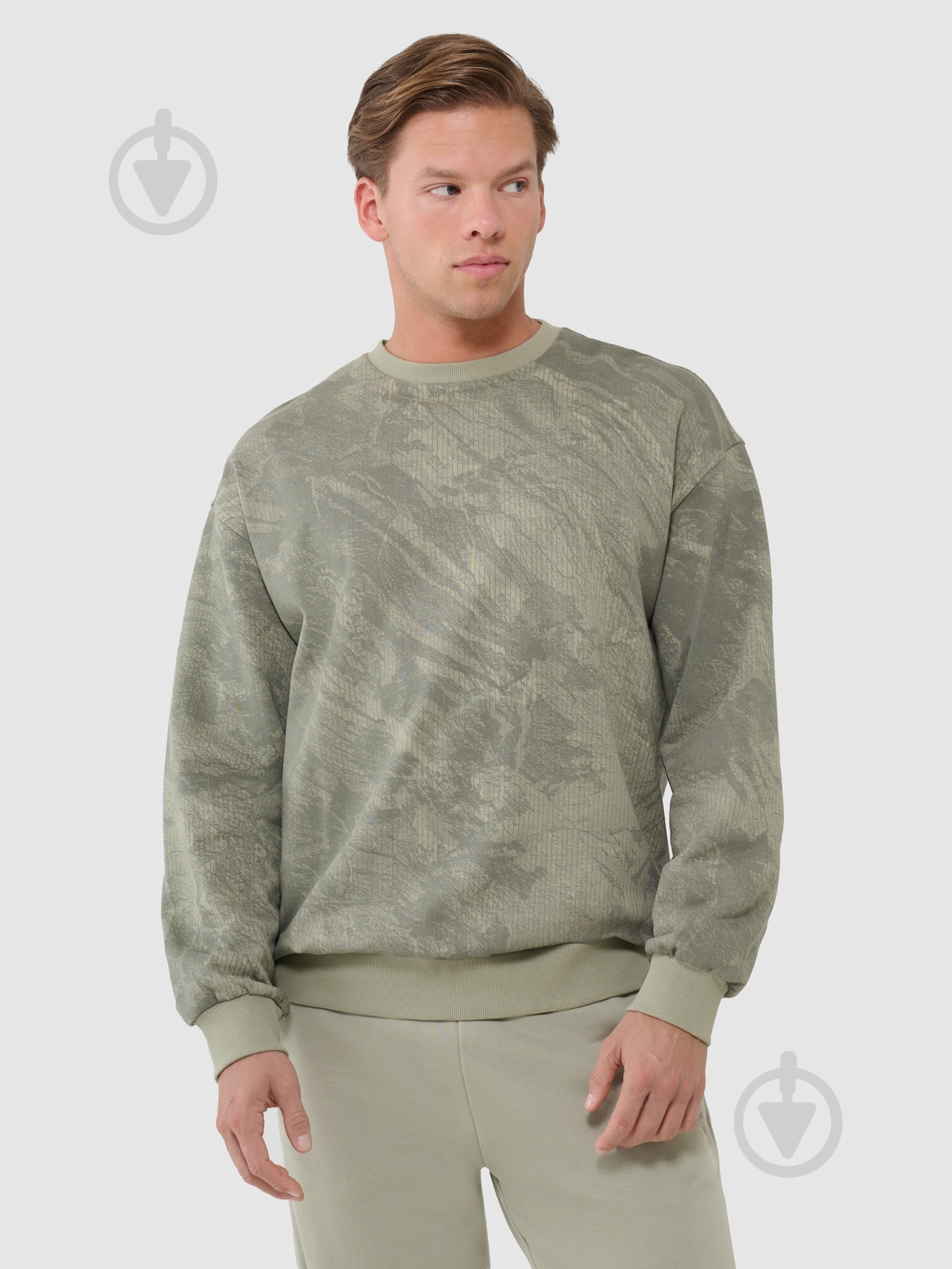 Свитшот 4F SWEATSHIRT M1582 4FWSS25TSWSM1582-44A р.S зеленый - фото 1