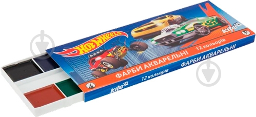 Краски акварельные Hot Wheels 12 кольорів KITE - фото 1