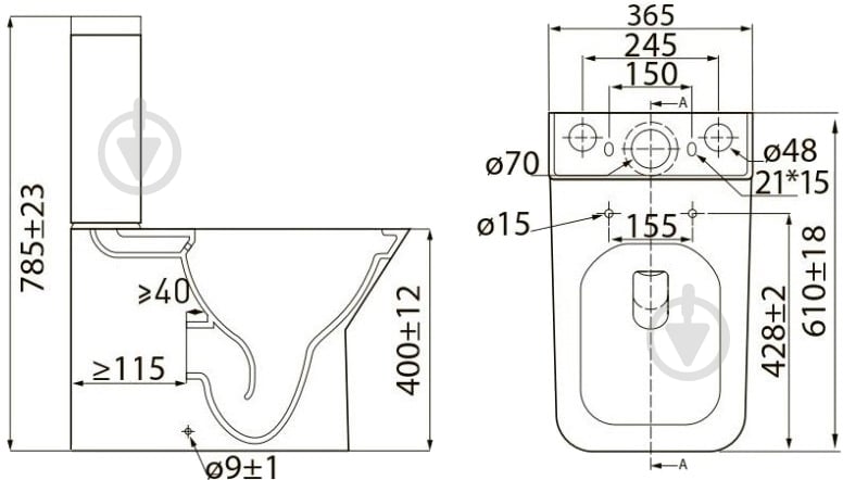 Унитаз-компакт VOLLE Leon Rimless 13-11-059 - фото 2