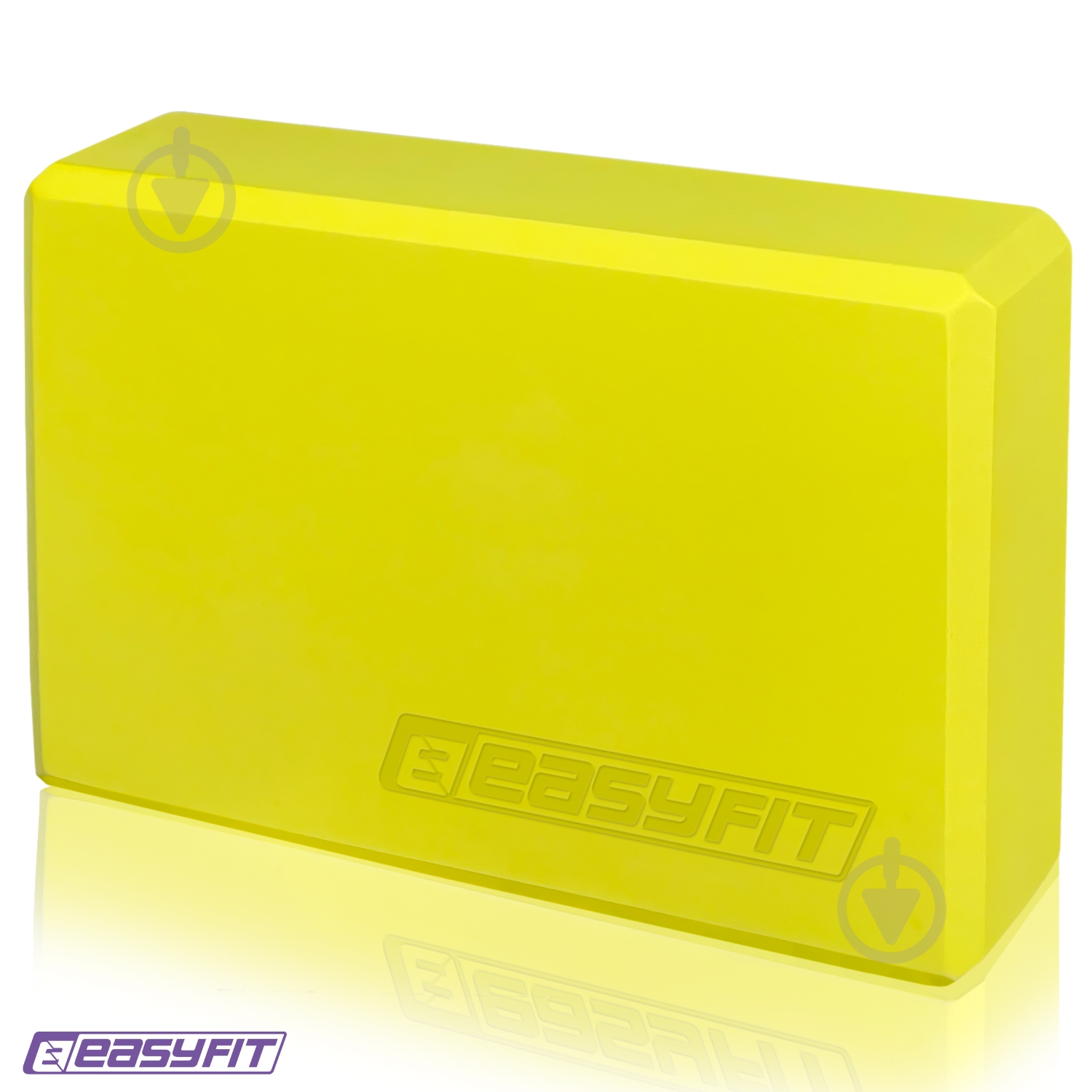 Блок для йоги EasyFit EF-1818 желтый - фото 2