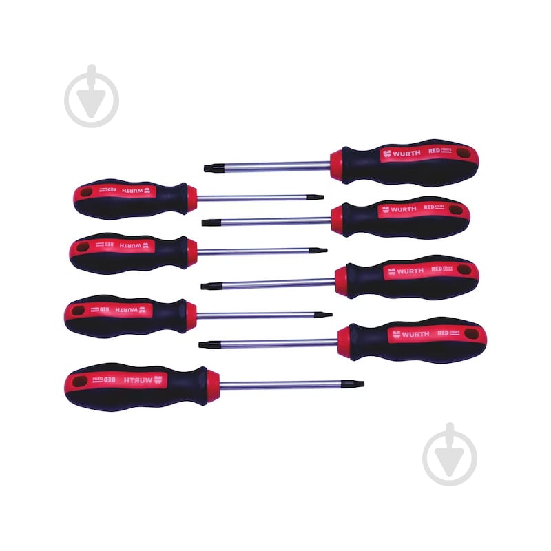 Набір викруток WURTH TORX з отвором TX8-30 8 шт. RED STRIPE 575193480 - фото 1