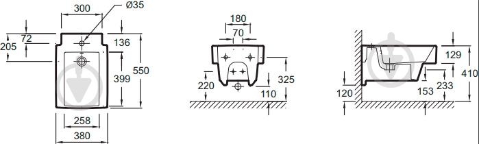 ВІТРИНА! Біде підвісне Jacob Delafon Terrace EMA0002-00 - фото 2