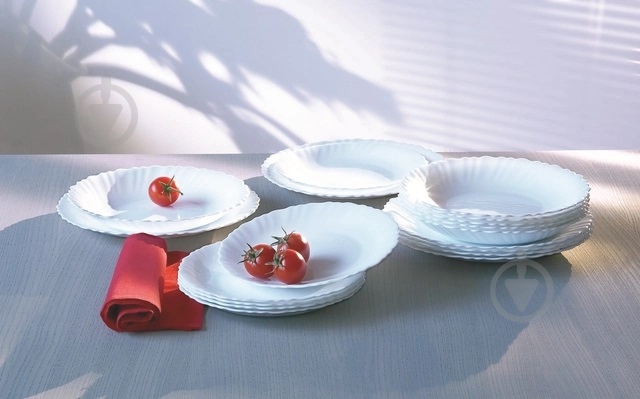 Сервиз столовый Luminarc Feston White 18 предметов V2156 - фото 2 Сервиз столовый Luminarc Feston White 18 предметов V2156 - фото 2