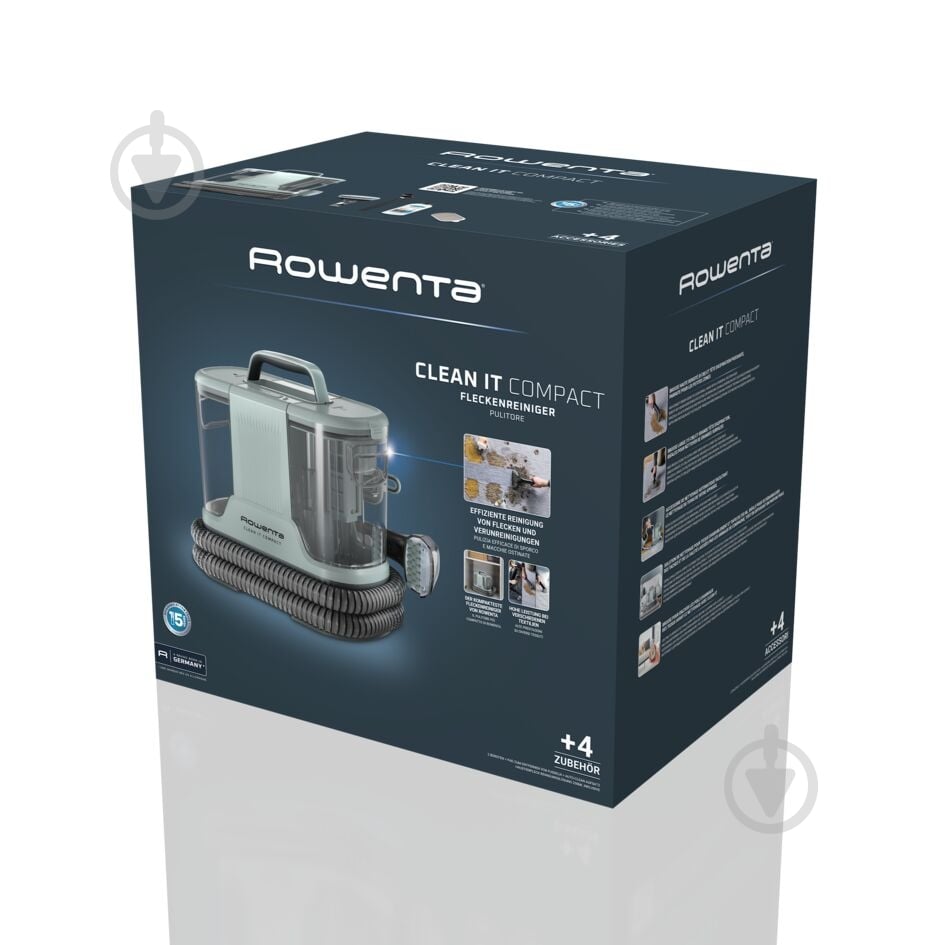 Пылесос моющий Rowenta Clean It IN3020F0 grey - фото 11 Пылесос моющий Rowenta Clean It IN3020F0 grey - фото 11