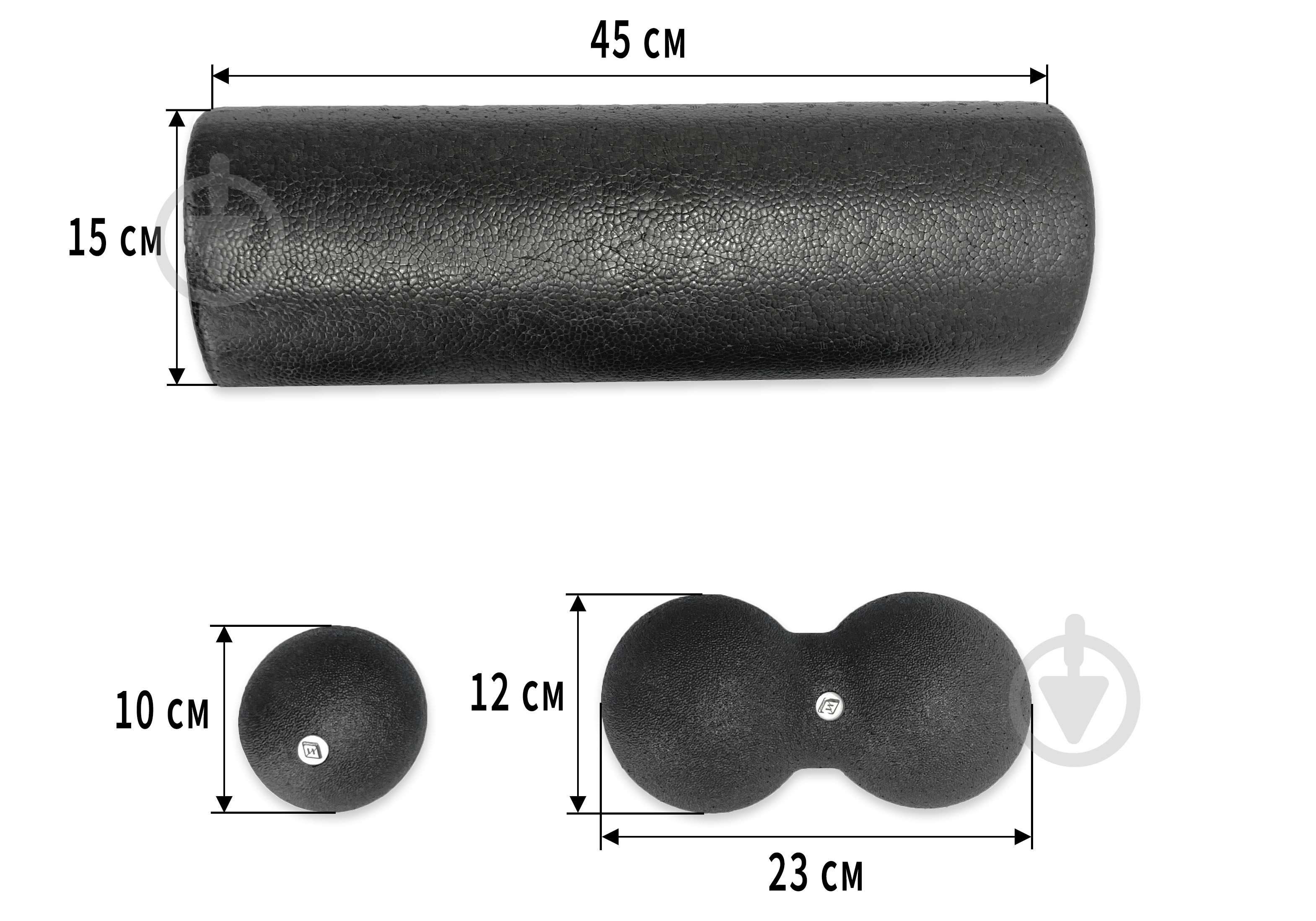 Набір для масажу EasyFit MioSet-XL (2 м'ячика+ролик) - фото 3