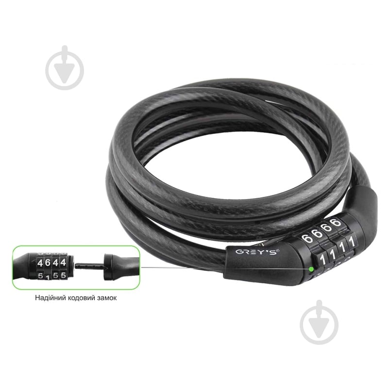 Замок велосипедный GR30810 8х1000 мм - фото 2