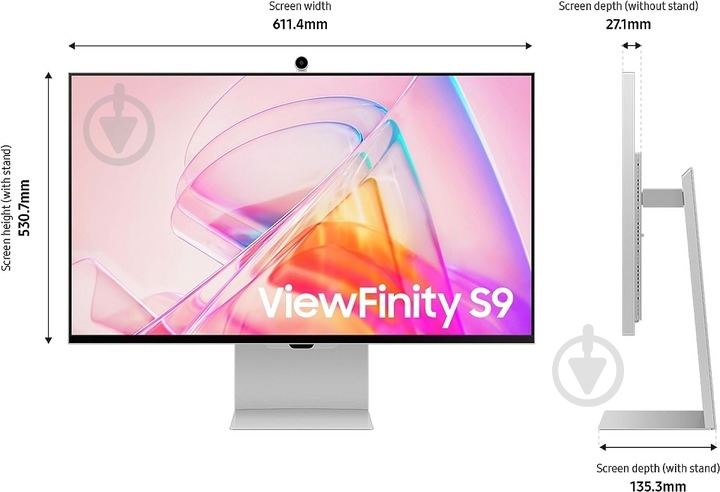 Монітор Samsung ViewFinity S9 27" (LS27C902PAZXUA) - фото 16