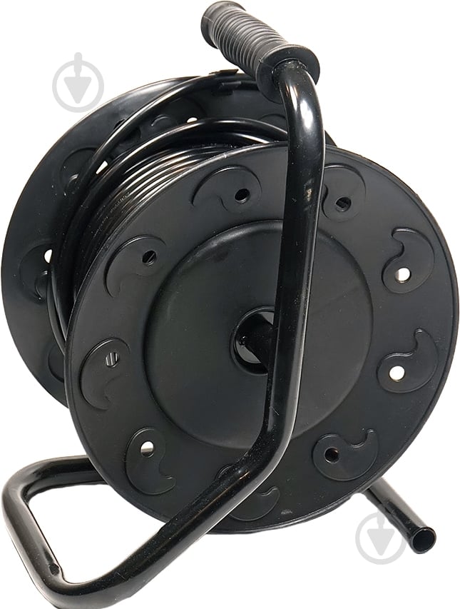 Подовжувач на котушці PowerPlant 50 м, 3x1.5 мм², 10А, 4 розетки (JY-2002/50) PPRA10M500S4 - фото 2