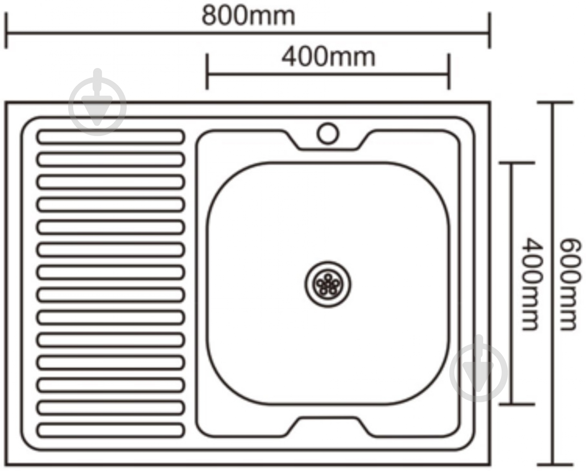 Мойка для кухни Mixxen MX8060ST-L - фото 3