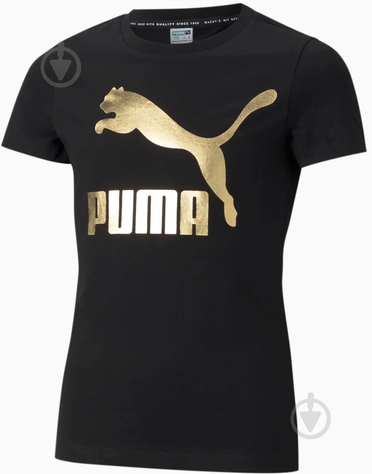 Футболка Puma Classics Logo Tee 53020801 р.128 черный - фото 1