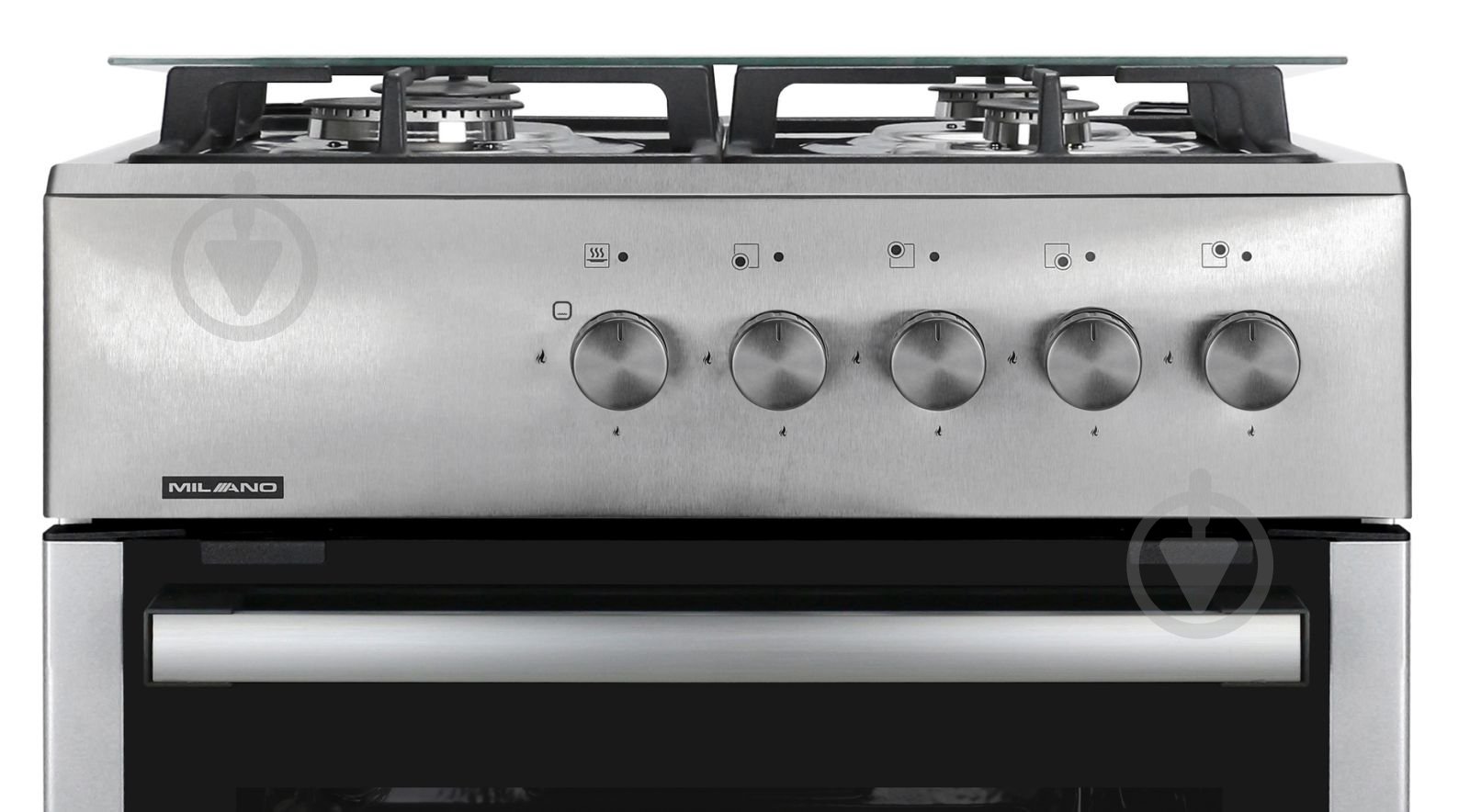 Плита газовая Milano ML60 G1/07 С нержавіюча сталь - фото 2