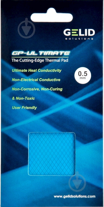 Термопрокладка Gelid Solutions GP-Ultimate Thermal Pad 90x50x3 mm (TP-GP04-E) - фото 3 Термопрокладка Gelid Solutions GP-Ultimate Thermal Pad 90x50x3 mm (TP-GP04-E) - фото 3