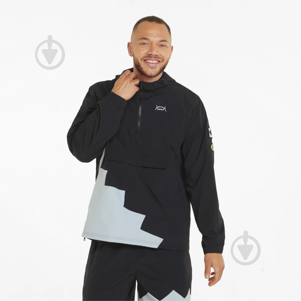 Анорак Puma SHORT CORNER PULLOVER 53418501 р.S черный - фото 1