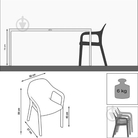 Стул Lechuza 10900 белый - фото 2