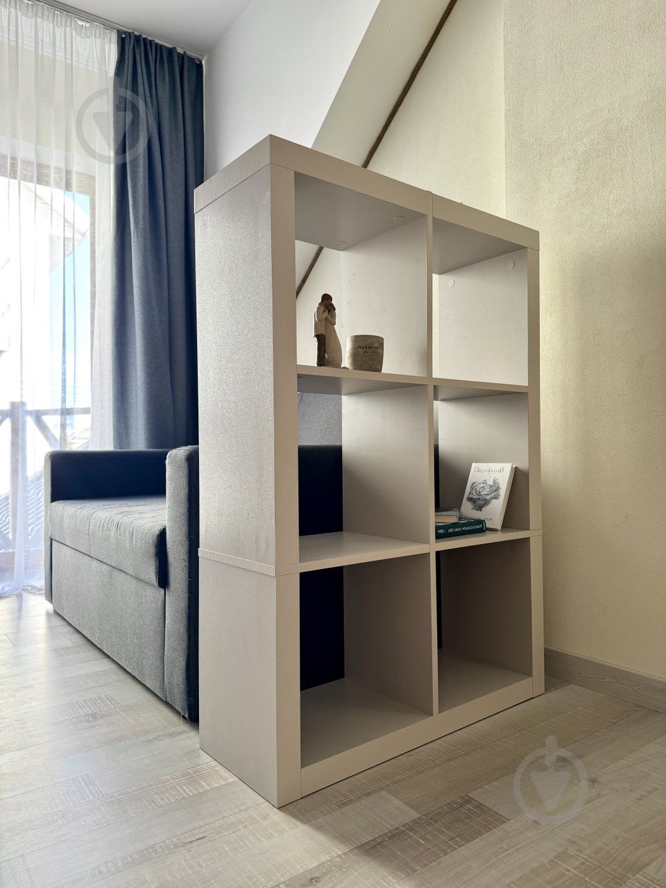 Этажерка пристенная Inteo в гостинную Микс 2х3 1146х792х290 мм кашемир - фото 1