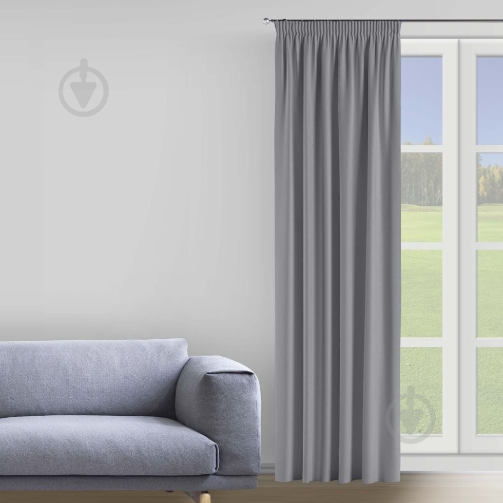 Штора Velour 200х275 см серый Decora textile - фото 1