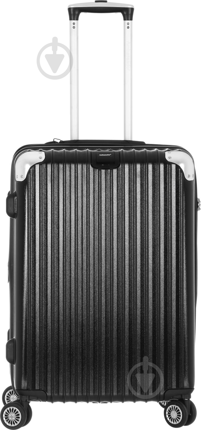 Чемодан Ambassador A8573 черный Black S - фото 1