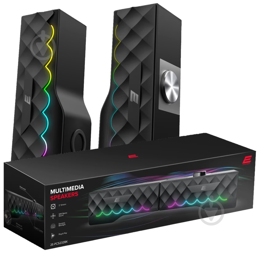 Акустическая система 2E PCS232BK Soundbar 2.0 black - фото 1 Акустическая система 2E PCS232BK Soundbar 2.0 black - фото 1