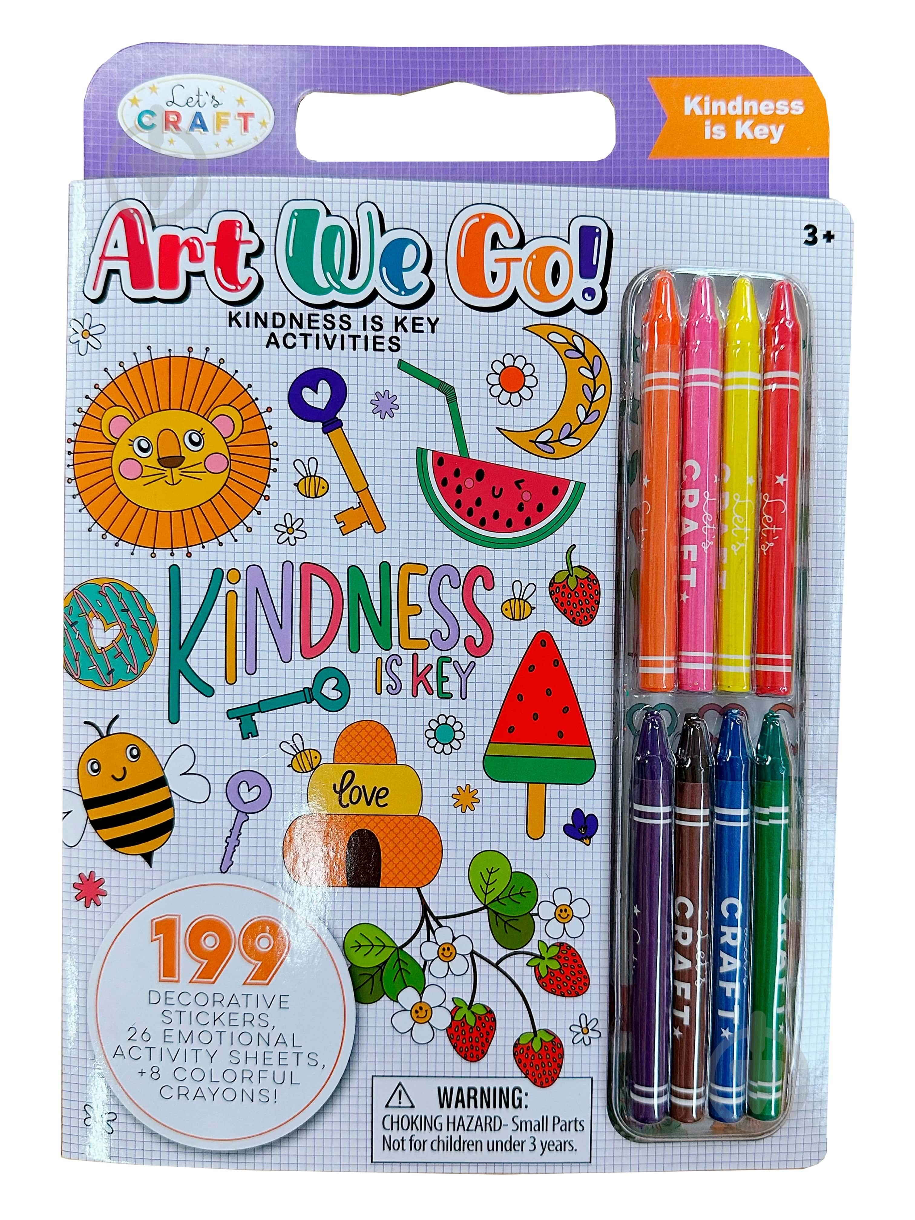 Розмальовка «Доброта – ключ до всього з наліпками та восковими крейдами AEG003» - фото 1 Розмальовка «Доброта – ключ до всього з наліпками та восковими крейдами AEG003» - фото 1