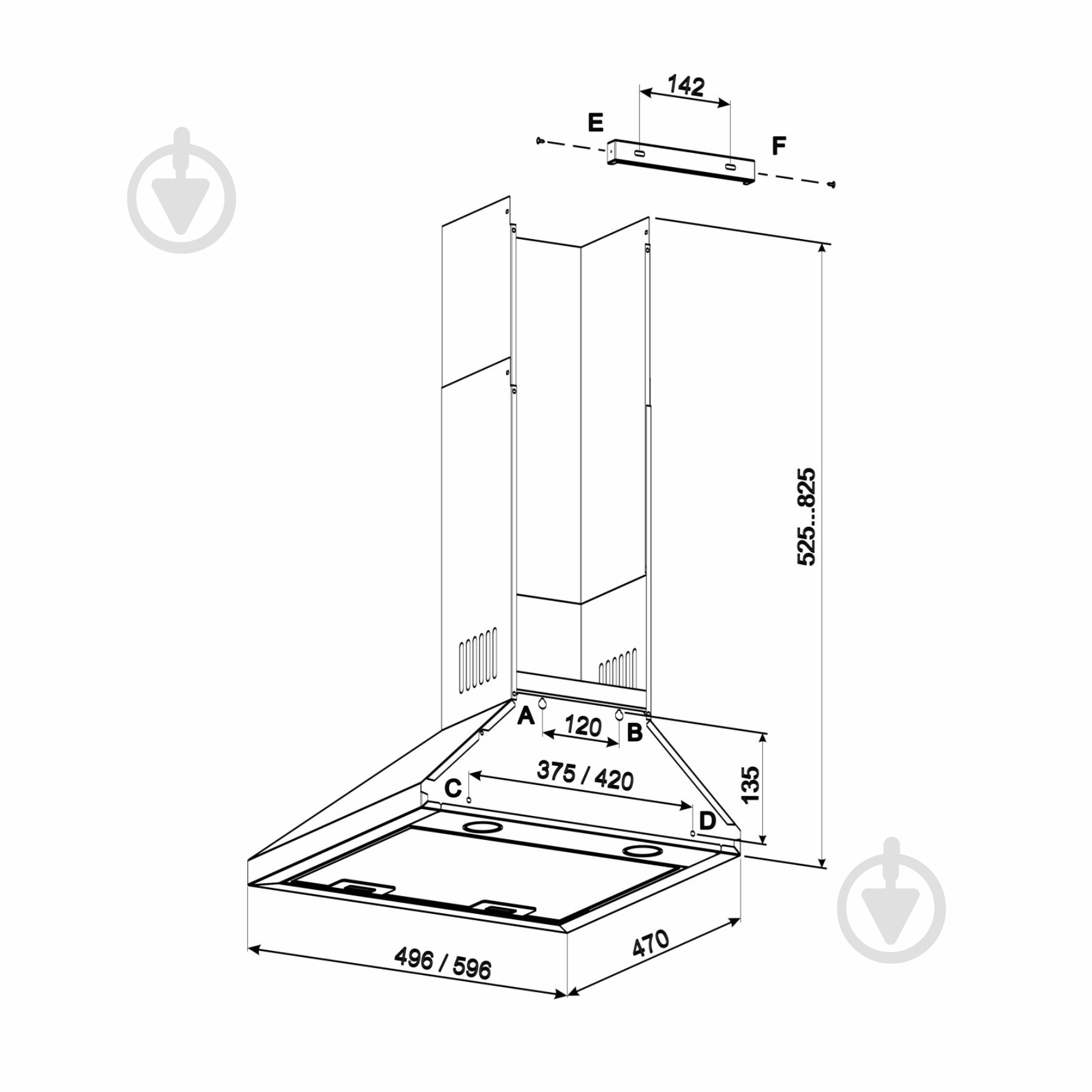 Вытяжка Jantar KBT 650 LED 50 BL - фото 6